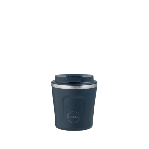 AYA&IDA CUP2GO Insulated Cup, 240 ml, Navy Blue, with Lid