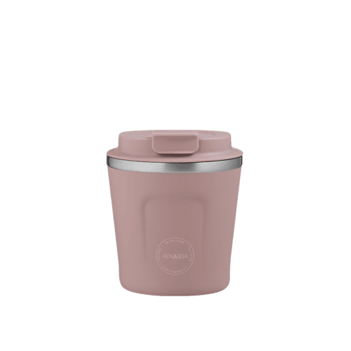 AYA&IDA CUP2GO termokop 240 ml dusty rose med låg