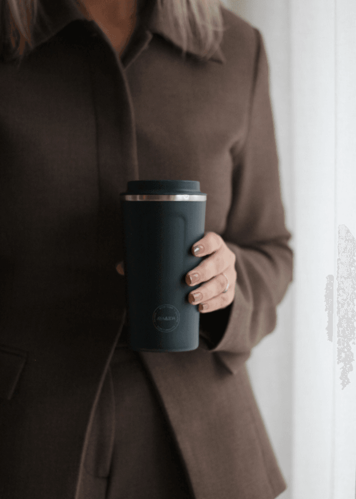 AYA&IDA CUP2GO Insulated Cup, 500 ml, Navy Blue, with Lid