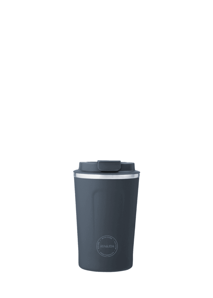 AYA&IDA CUP2GO Insulated Cup, 380 ml, Navy Blue, with Lid