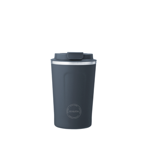 AYA&IDA CUP2GO termokop 380 ml navy blue med låg