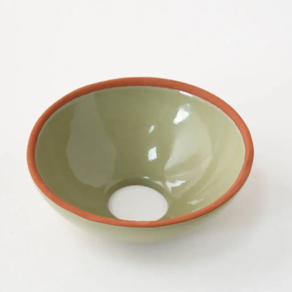 Pepin cuttings holder in sage green handmade ceramic for plant propagation
