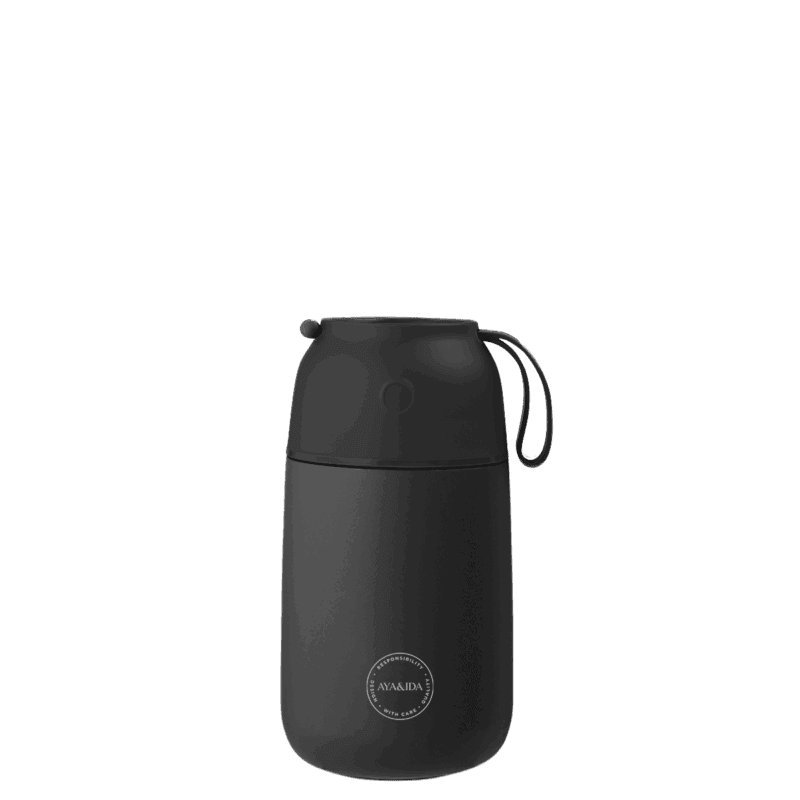 AYA&IDA Food'ie food container - Matte Black - 700 ML | Himmerli
