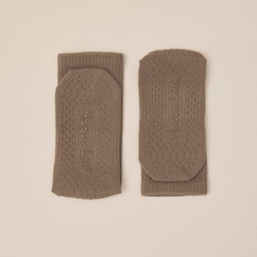 Brown Grip Socks for Dance, Yoga, Pilates, and Other Active Movement Activities