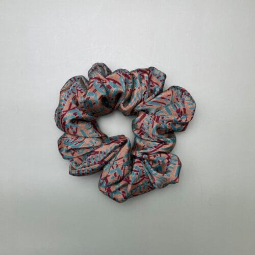 Upcycled sari scrunchie
