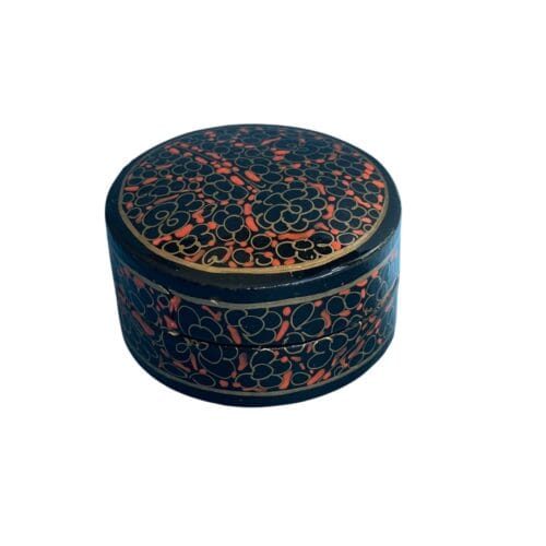 Paper mache box with coral pattern