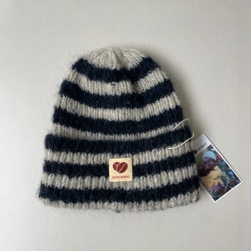 Stribet strikhue fra Coffee Beanie