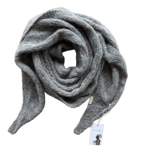 Håndstrikket sjal fra Coffee Beanies i 100 % uld