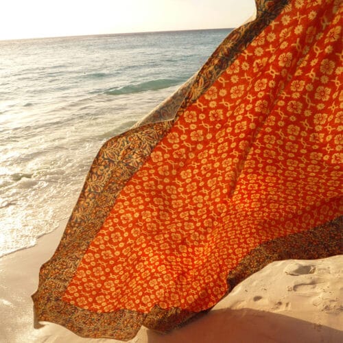 Ulla Table Throw in Tote Bag Blockprint