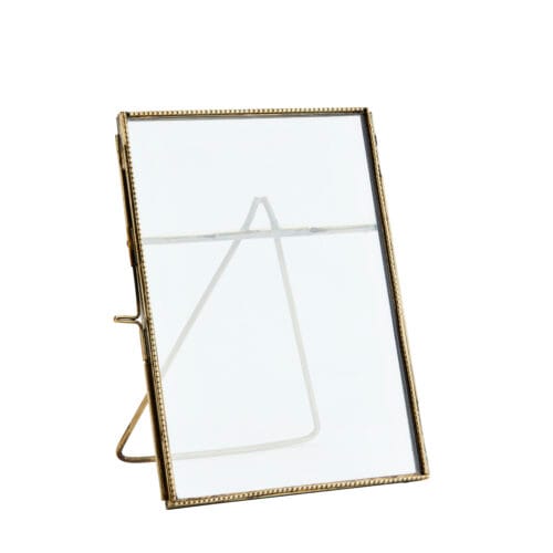 Standing brass frame with glass 13x18 cm
