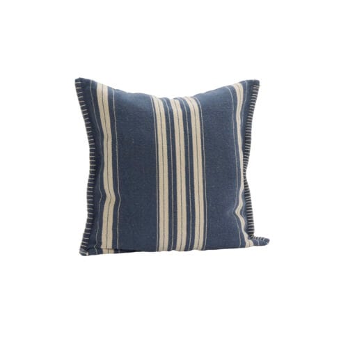 Striped cushion cover from Nordal in navy and off white 50x50 cm
