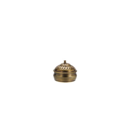 Round brass box in antique brass finish Ø5 cm